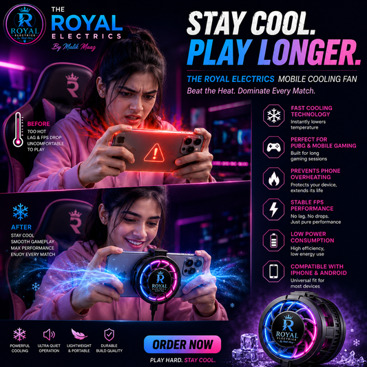 Stay Cool. Play Longer. | THE ROYAL ELECTRICS Mobile Cooling Fan โ๏ธ๐ฎ