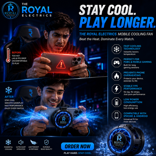 Stay Cool. Play Longer. | THE ROYAL ELECTRICS Mobile Cooling Fan ❄️🎮