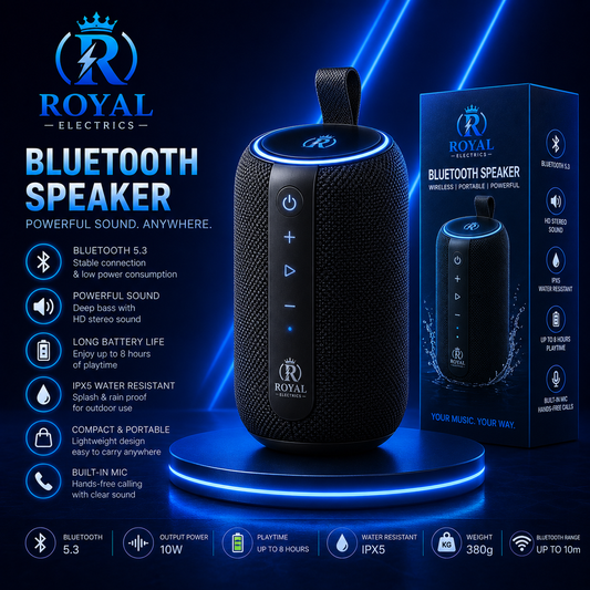 Royal Electrics Bluetooth Speaker – Powerful Sound, Anytime, Anywhere
