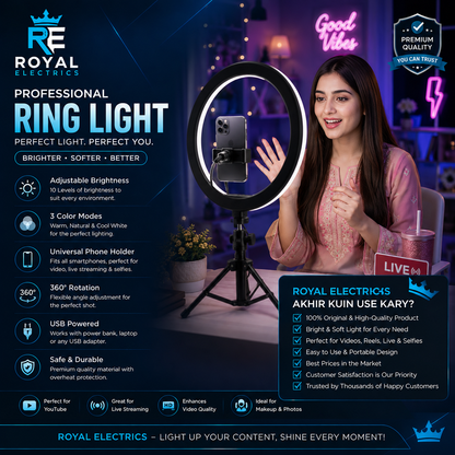 ✨ Shine Like a Pro with Royal Electrics Ring Light