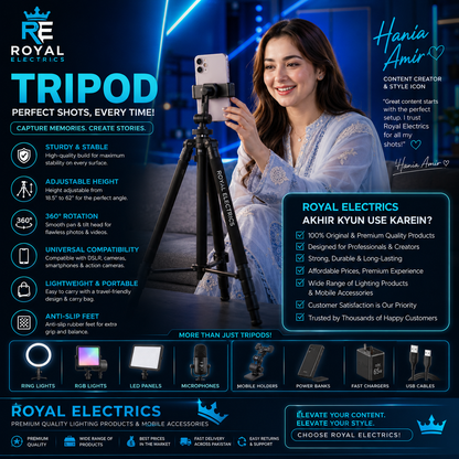 📸 Capture Every Perfect Moment with Royal Electrics Tripod