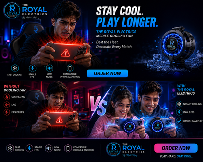 Stay Cool. Play Longer. | THE ROYAL ELECTRICS Mobile Cooling Fan ❄️🎮