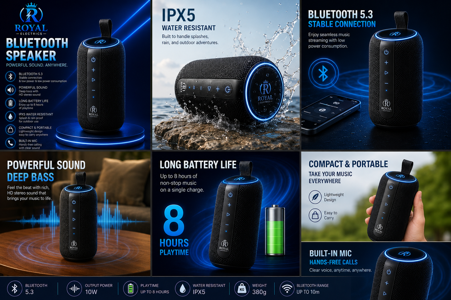 Royal Electrics Bluetooth Speaker – Powerful Sound, Anytime, Anywhere